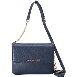 Michael Kors Leather Crossbody Navy