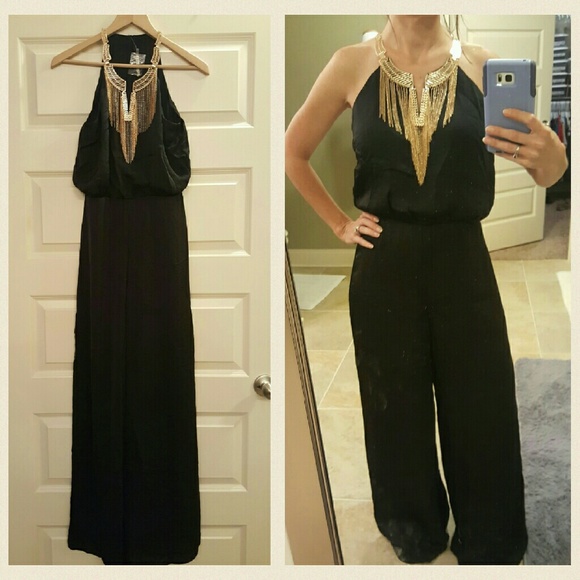LAST ONE SIZE M Wideleg Jumpsuit Necklace attached - Picture 2 of 3
