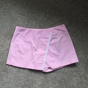 Lilly Pulitzer Pink Seersucker Skort