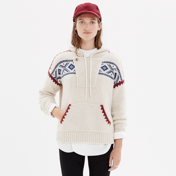 Madewell Fair Isle Hoodie Sweater