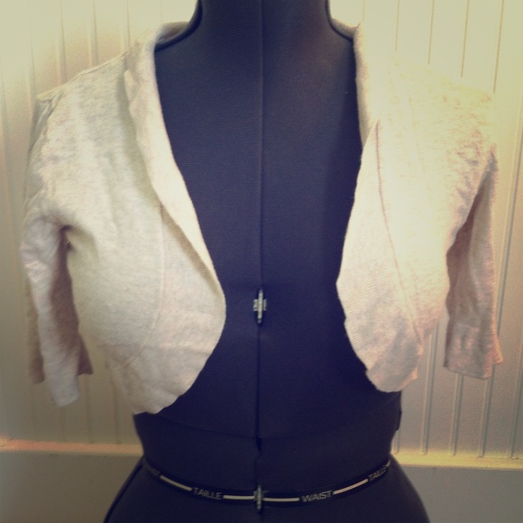 Cute light tan short cardigan