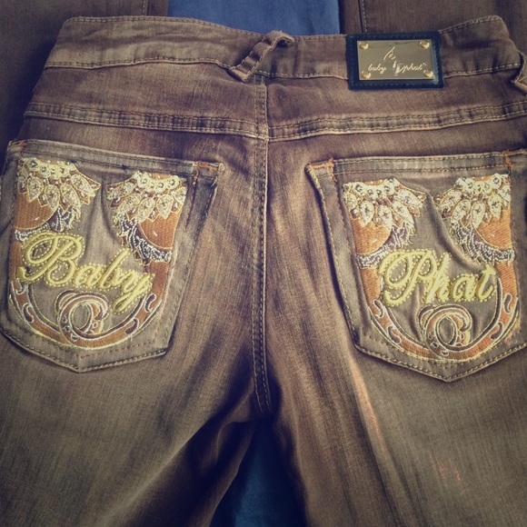 Baby Phat NWOT gold jeans