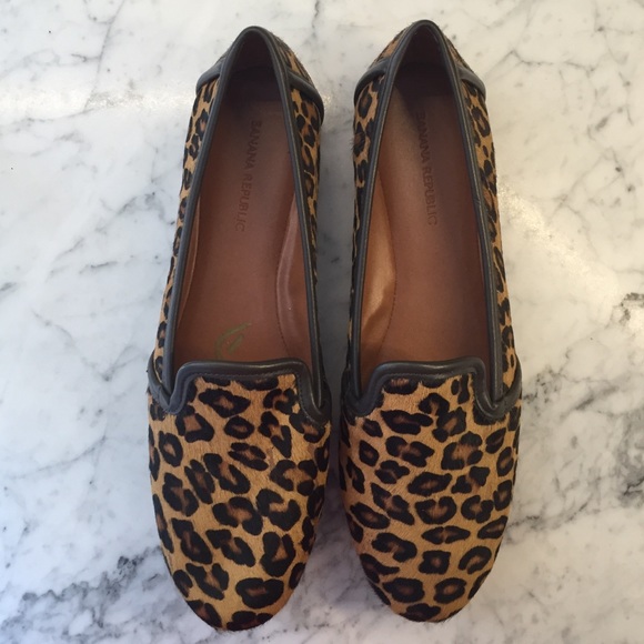 Banana Republic leopard loafers
