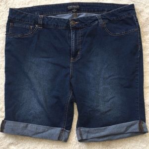 Forever 21-18-Denim Bermuda Shorts