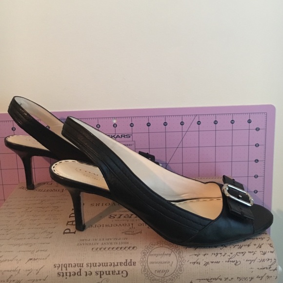 Coach Miranda Black Slingback Sandal