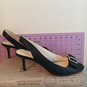 Coach Miranda Black Slingback Sandal