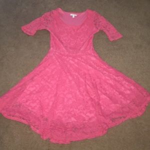 Pink Lace Delia's Dress