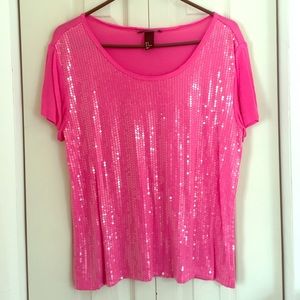 Sparkly pink H&M top. Like new!