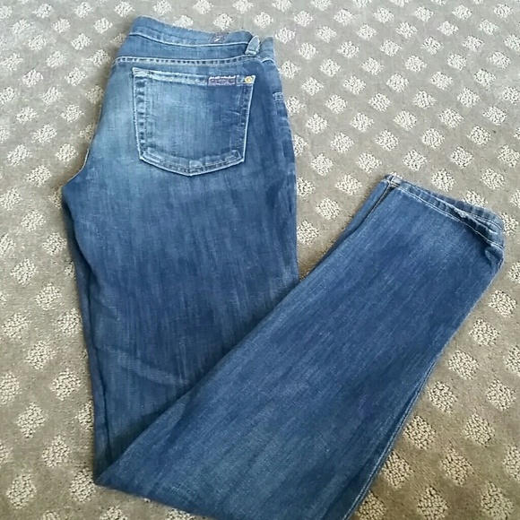 7 for all mankind slim cigarette jeans!
