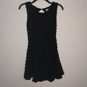 Black ruffled dress