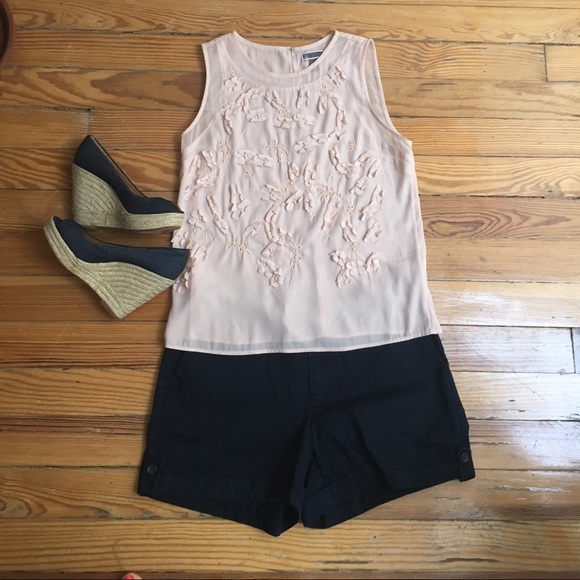 Banana Republic navy blue chino shorts