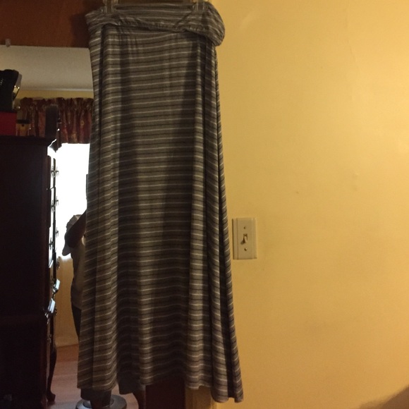 Stripe maxi skirt
