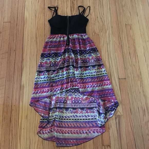 High-low Material girl Tribal Patterned dress