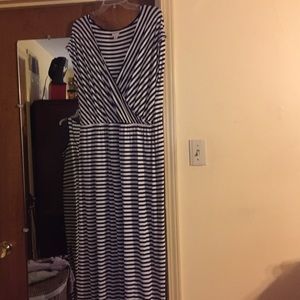 Stripe maxi dress