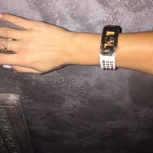 Faux leather studded bracelet