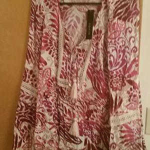 Colorful peasant top