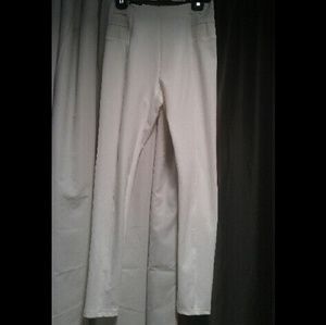 High waisted white skinny pants