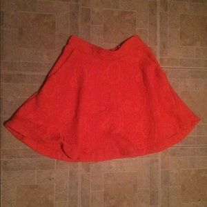 Zipper Back Skater Skirt