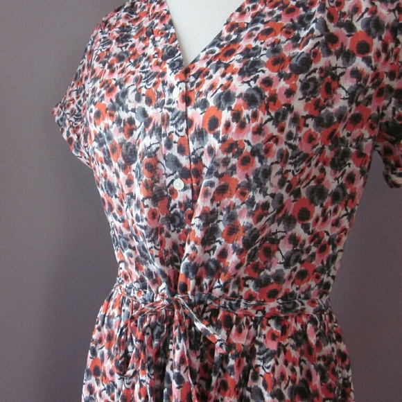 GAP Floral Shirt Dress 4 NWT - Picture 4 of 4