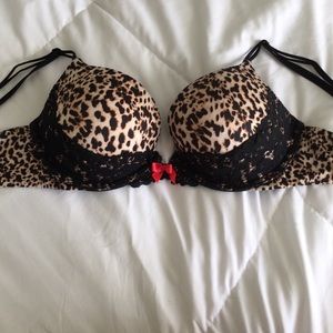 VS Very Sexy leopard & lace push up bra 34C