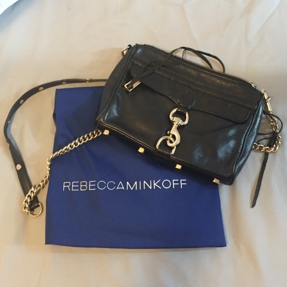 Rebecca Minkoff Mini MAC - Black and Gold