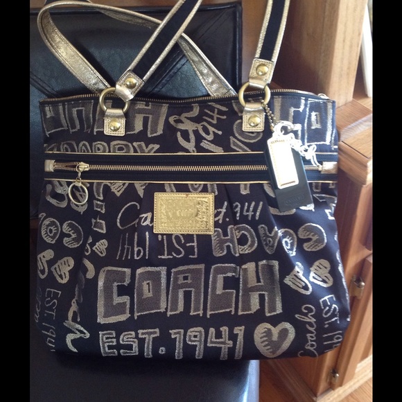 Coach Poppy Story Glam Tote