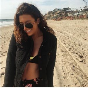 Black Wool Lined Jean Jacket