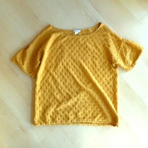 Club Monaco yellow waven top