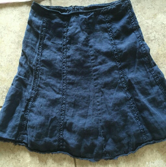 Dark blue midi lengty skirt