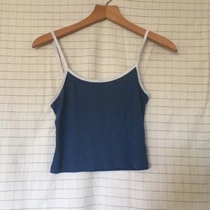blue crop top