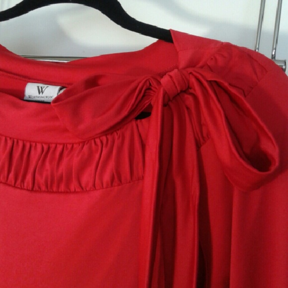 Red stretch blouse - Picture 2 of 4
