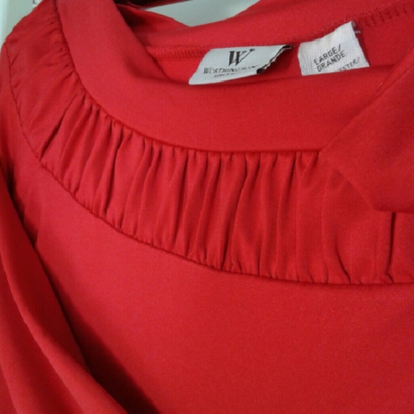 Red stretch blouse - Picture 3 of 4