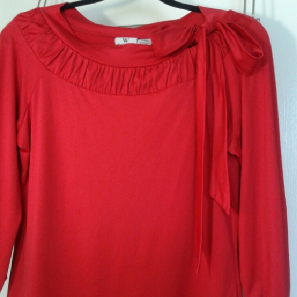 Red stretch blouse - Picture 4 of 4
