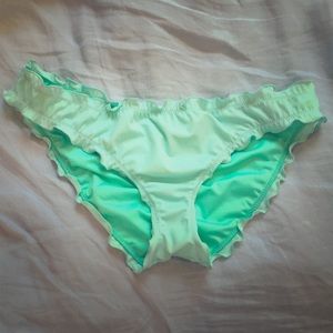 Scrunched swimsuit bottoms
