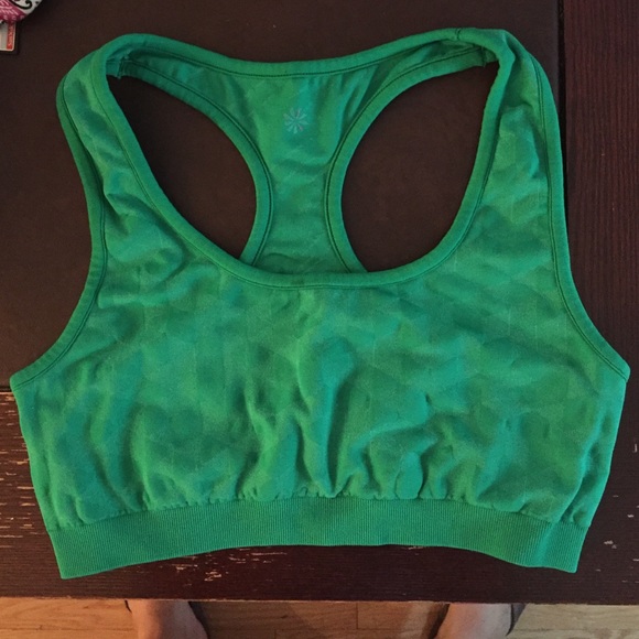 athleta emerald green sports bra