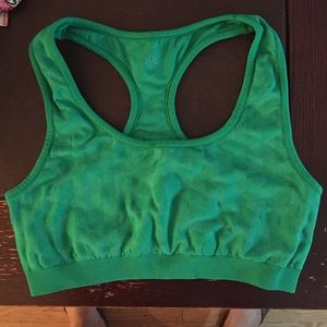 athleta emerald green sports bra