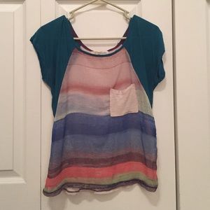 Colorful short sleeve top