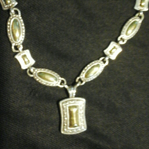 BRIGHTON REVERSIBLE SILVER & GOLD NECKLACE - Picture 2 of 8