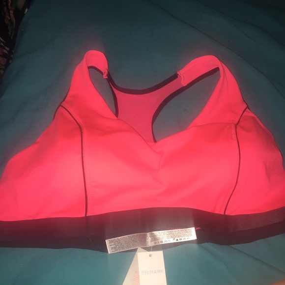 Hot pink sports bra