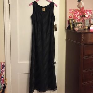 Black Striped Maxi Dress