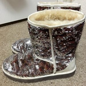 Classic Champagne sequin metallic Ugg boots