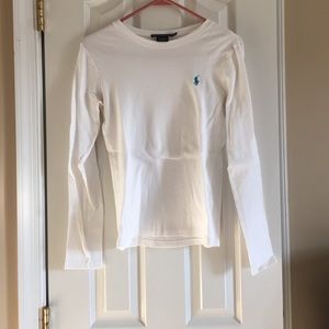 White Ralph Lauren long sleeve top