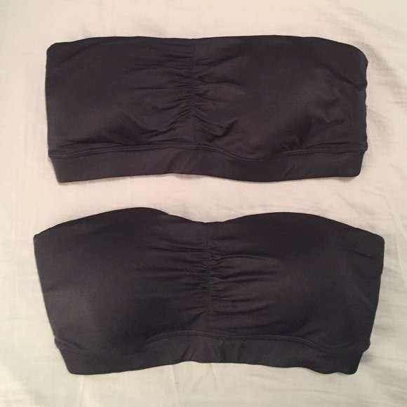 2 ruched front bandeaus