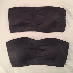 2 ruched front bandeaus