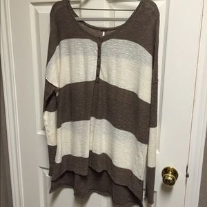 Free People Drapey Henley Top Sz M