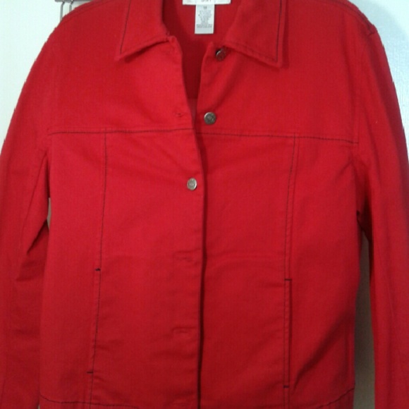 Red jean jacket - Picture 3 of 4