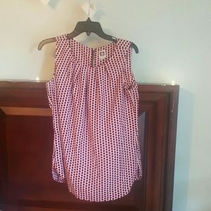 Anne Klein Dotty Top Sz: S