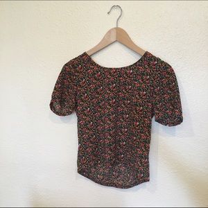 Crepe floral tee