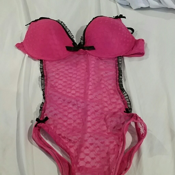 lace pink teddy