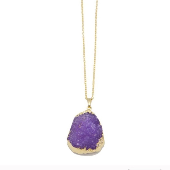 LAST ONE! Gold purple druzy stone - Picture 2 of 4